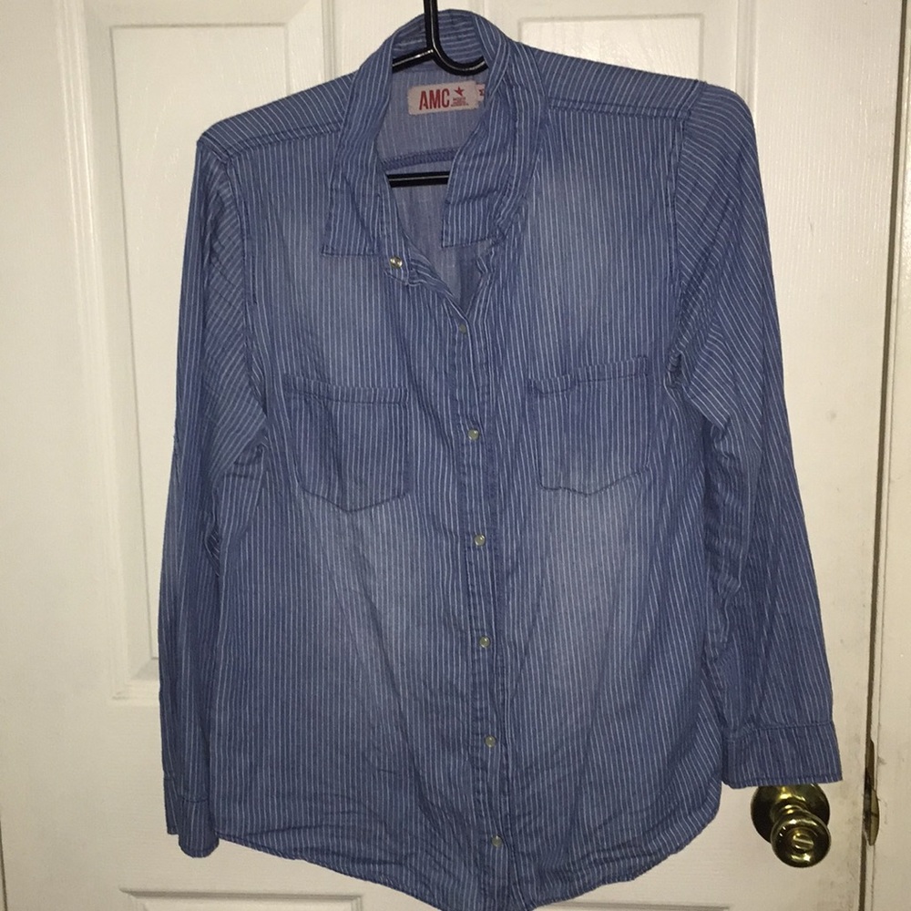 Striped button down